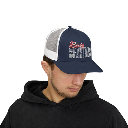 Bixby Spartan Cursive Embroidered Trucker Snapback