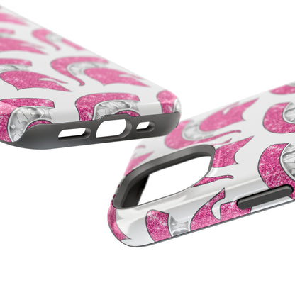 Bixby Spartan Pink Bling Logo Impact Resistant iPhone Case