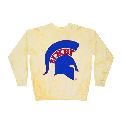 Spartans Blue Logo Comfort Colors Tie-Dye Sweatshirt