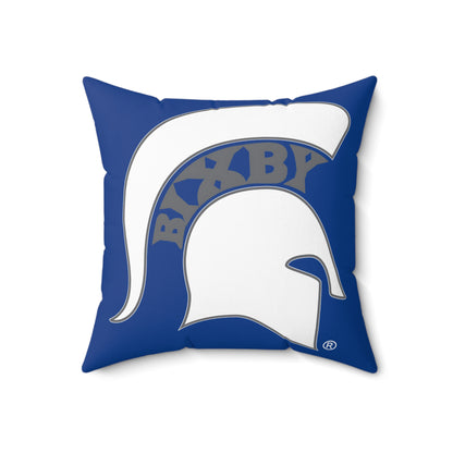 Bixby Spartans White Logo Decorative Pillow