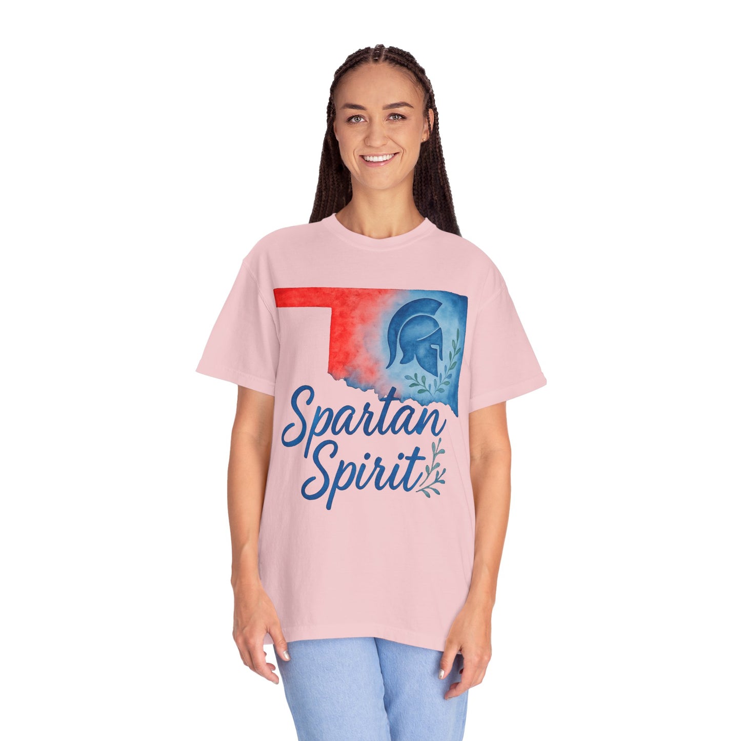 Spartan Spirit Bixby OK Watercolor Comfort Colors Tee