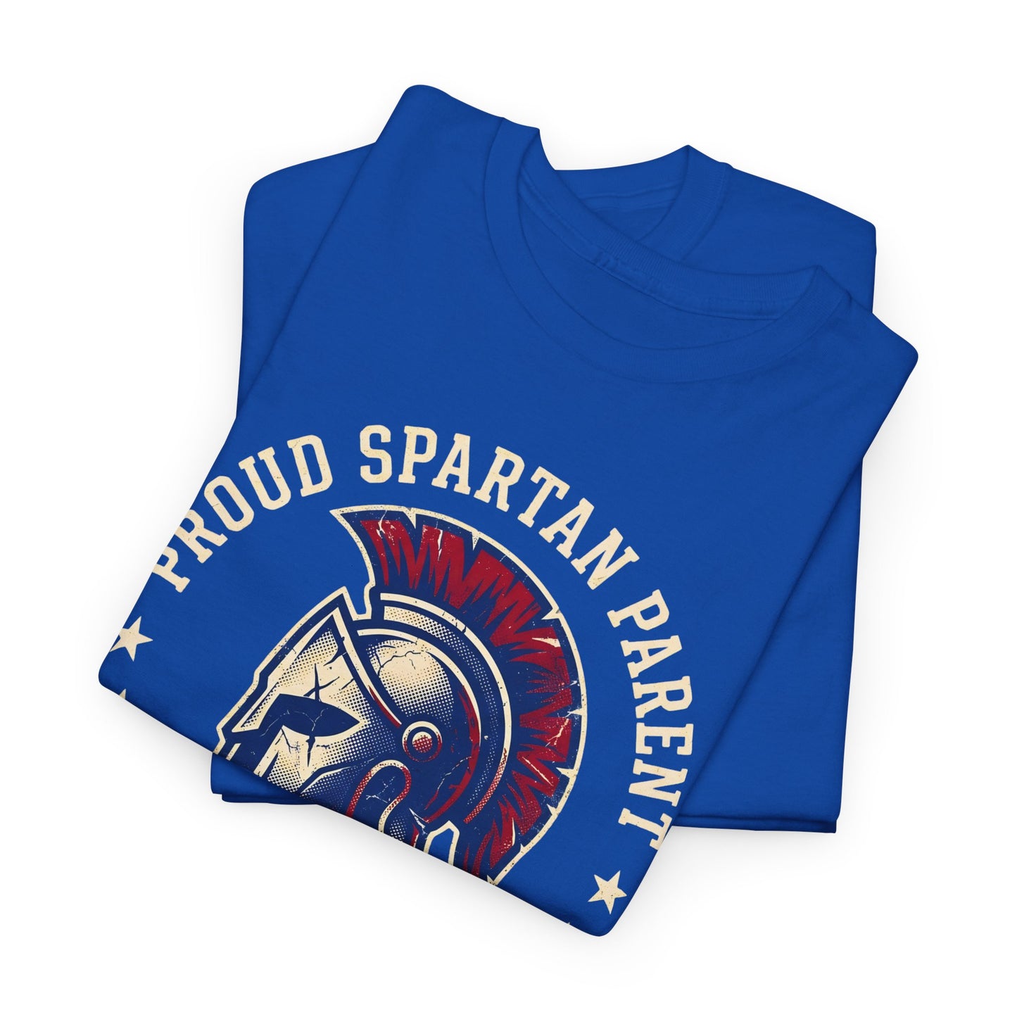 Proud Spartan Parent T-Shirt School Spirit Tee with Spartan Helmet Design