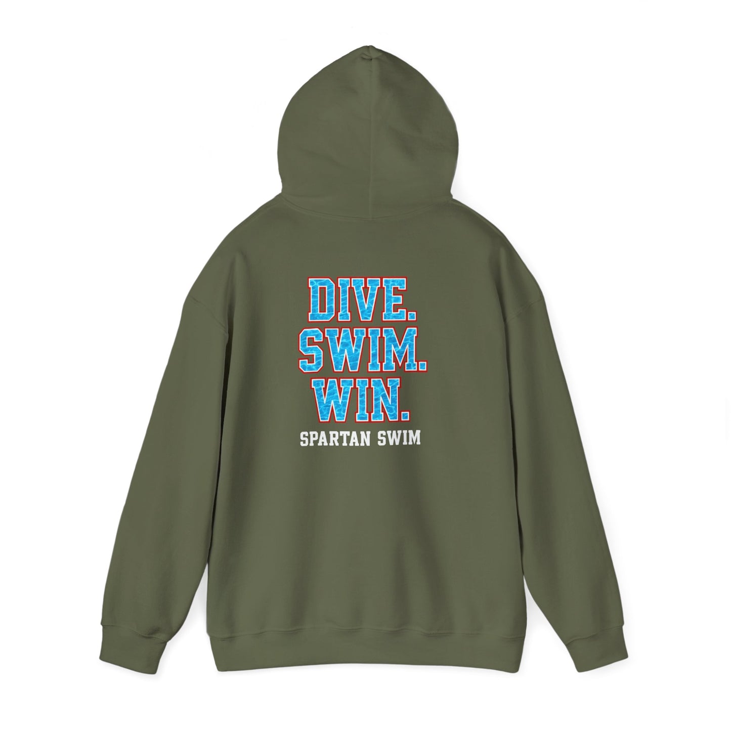 Dive. Swim. Win. Spartan Swim Gildan Hoodie
