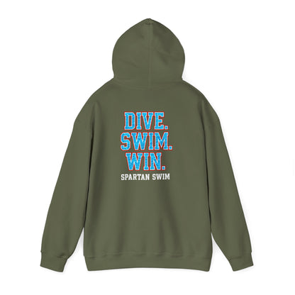 Dive. Swim. Win. Spartan Swim Gildan Hoodie