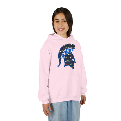 Bixby Spartans Christmas Lights Helmet Youth Hoodie, Kids Holiday