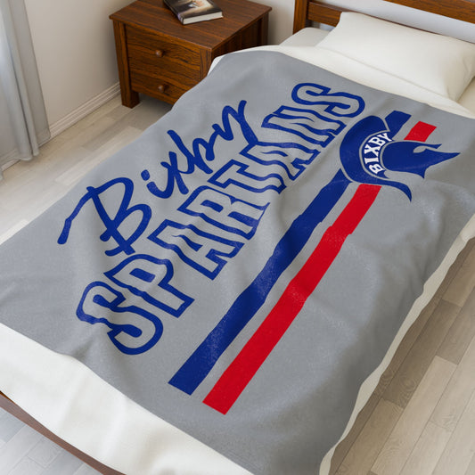 Bixby Spartans Velveteen Plush Blanket
