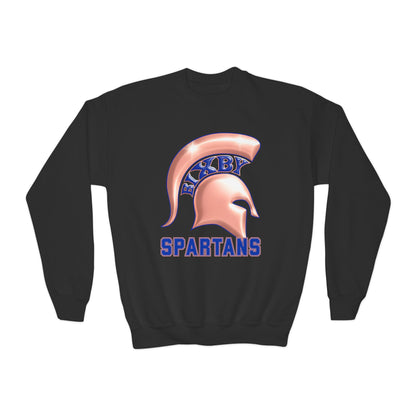 Bixby Spartan Metallic Rose Gold Youth Gildan Sweatshirt