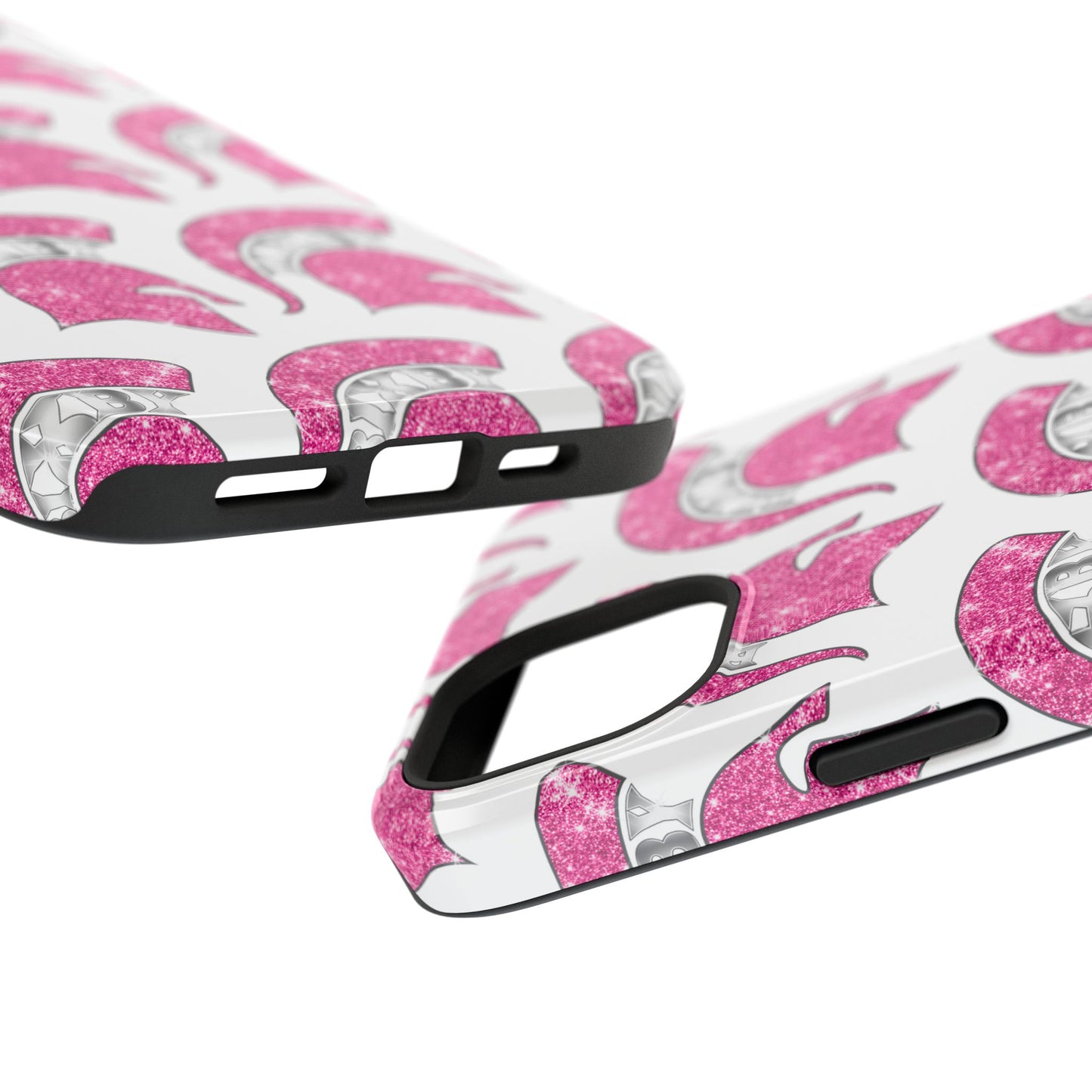 Bixby Spartan Pink Bling Logo Impact Resistant iPhone Case