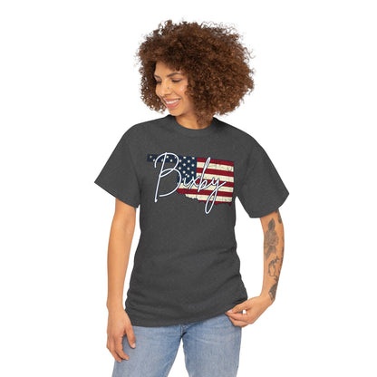 Oklahoma Flag Bixby Script Gildan Tee