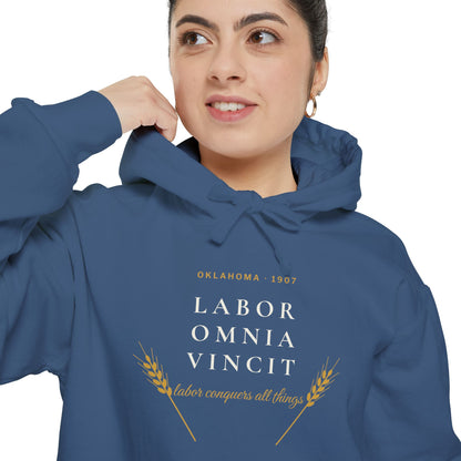 Labor Omnia Vincit Oklahoma Hoodie | Comfort Colors