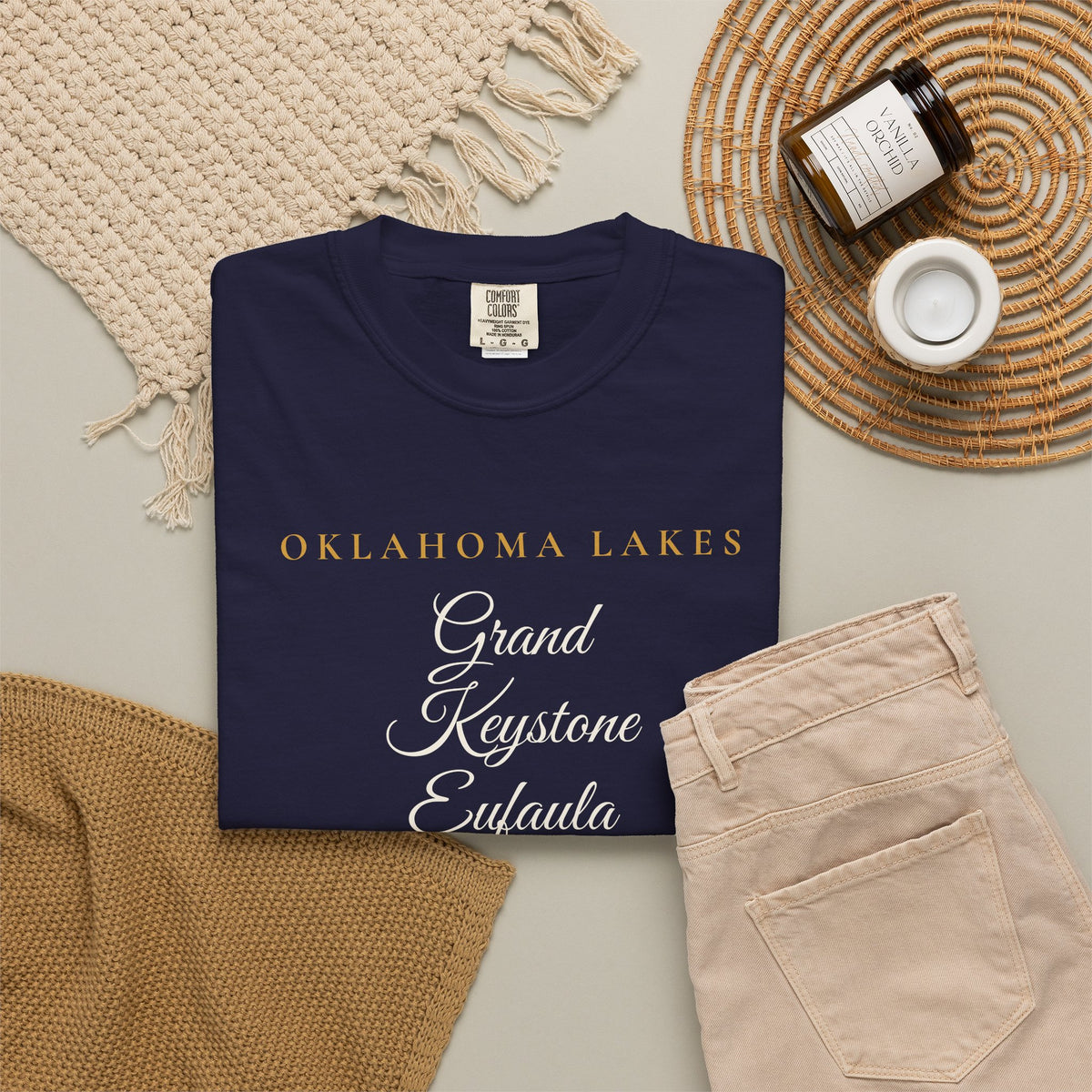 Oklahoma Lakes Tee | Comfort Colors
