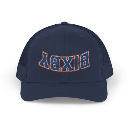 Upside-Down Embroidered Bixby Trucker Snapback