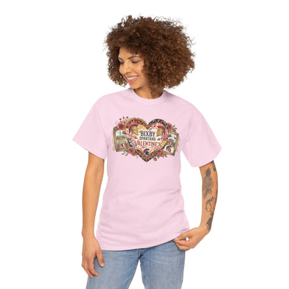 Bixby Spartans Valentine's Vintage Heart Gildan Tee