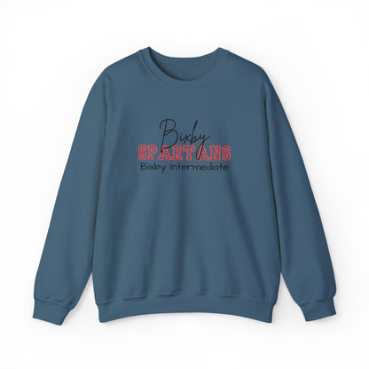 Personalized Embroidered Bixby Spartans Crewneck Sweatshirt