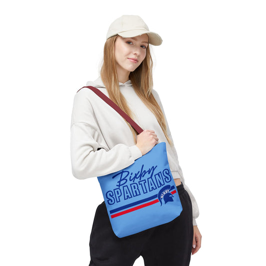 Bixby Spartans Blue Polyester Tote Bag