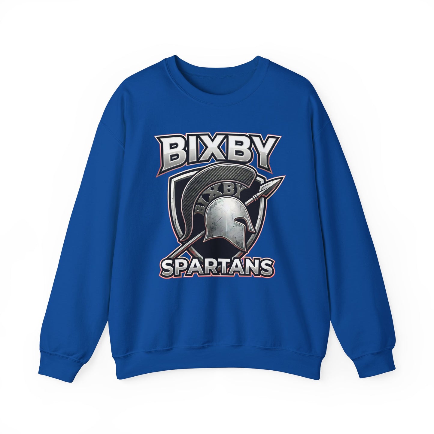 Bixby Spartans Crewneck Sweatshirt Vintage Helmet School Spirit