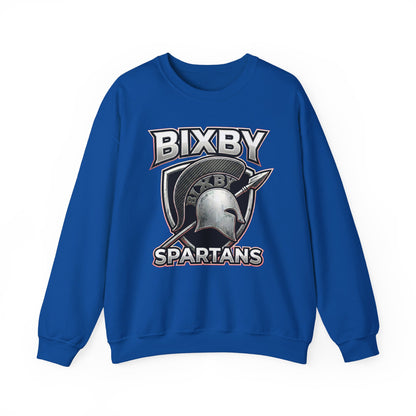 Bixby Spartans Crewneck Sweatshirt Vintage Helmet School Spirit