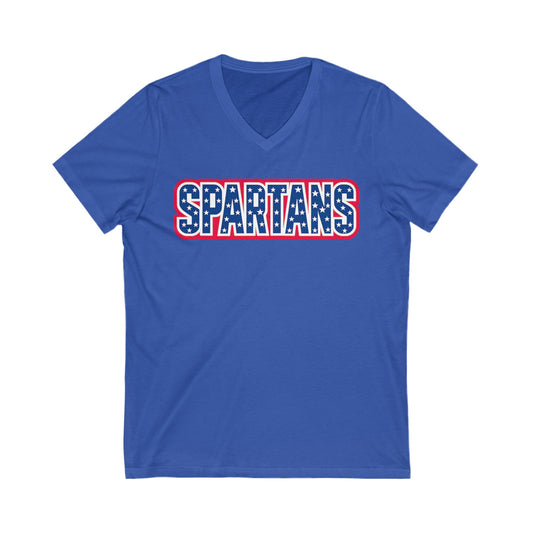 Spartans Patriotic Bella + Canvas V-Neck Tee
