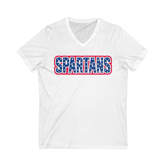 Spartans Patriotic Bella + Canvas V-Neck Tee
