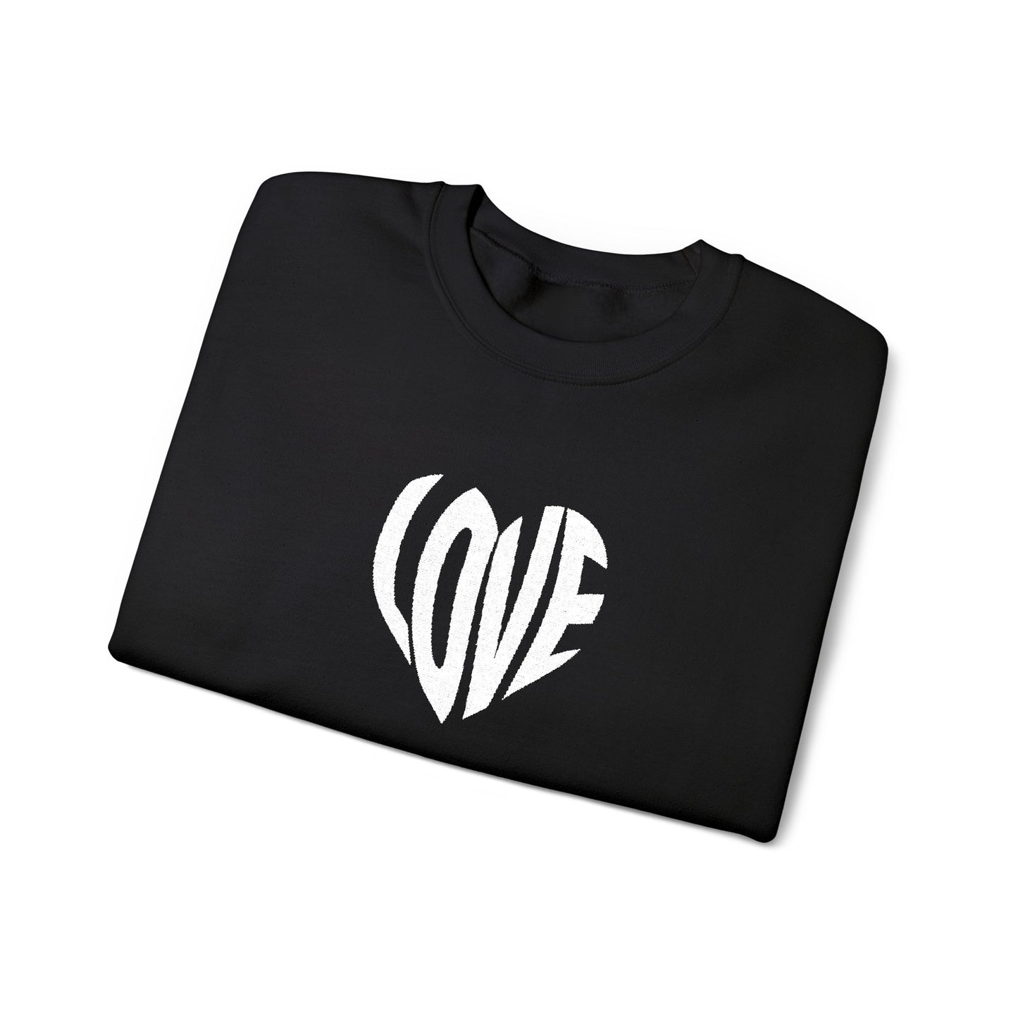 Embroidered Love Heart Gildan Sweatshirt with Dual Sleeve Embroidery