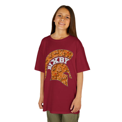 Bixby Spartan Gingerbread Helmet Youth Gildan Tee