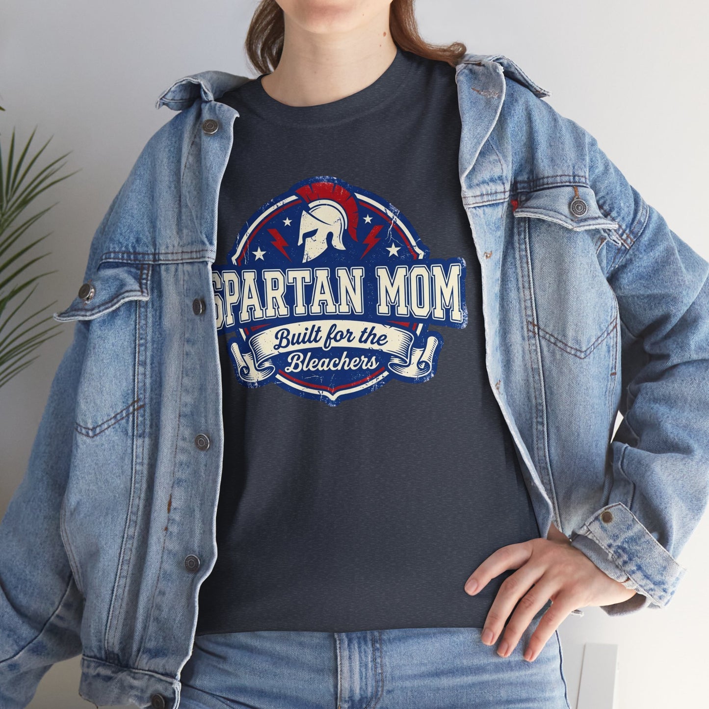 Spartan Mom T-Shirt - Built for the Bleacher, School Spirit Mom Tee