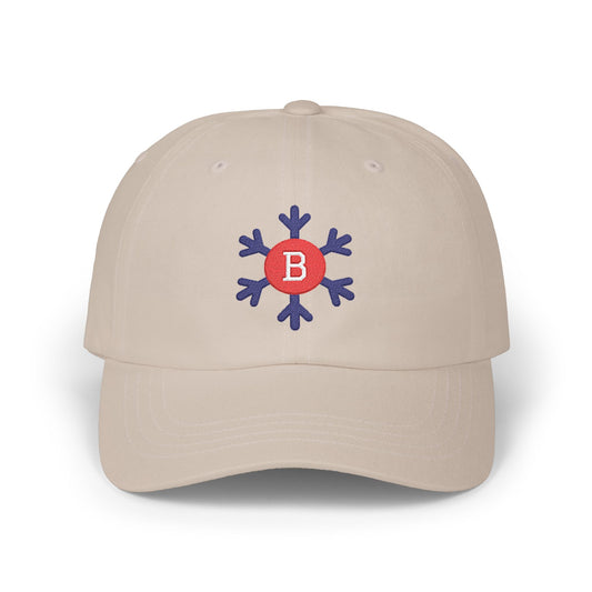 Bixby Spartans Snowflake B Embroidered Dad Hat, Winter Edition
