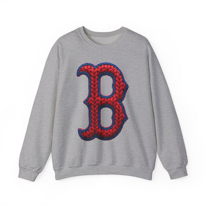Spartan B Crewneck Knit-Print Gildan Sweatshirt