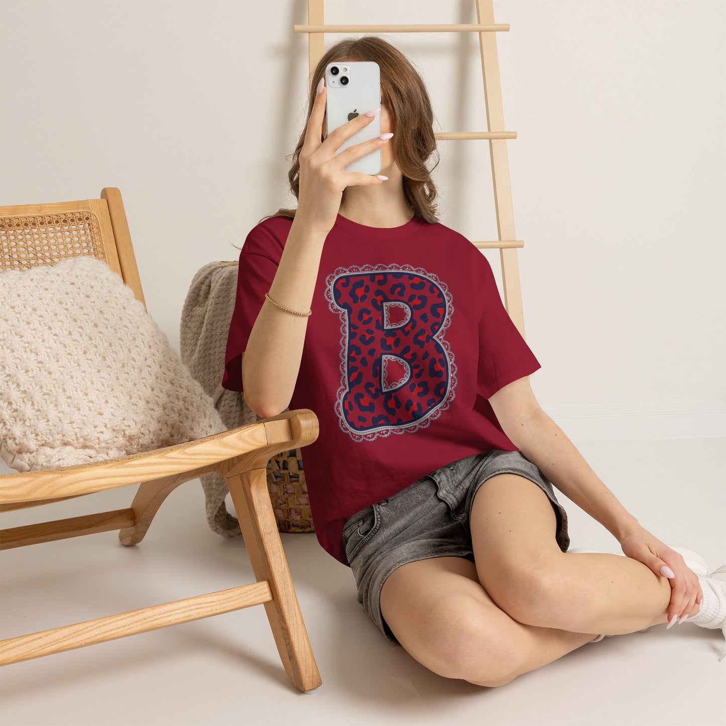 Leopard Print "B" Gildan Tee