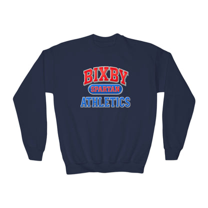 Bixby Spartan Athletics Youth Metallic Gildan Sweatshirt