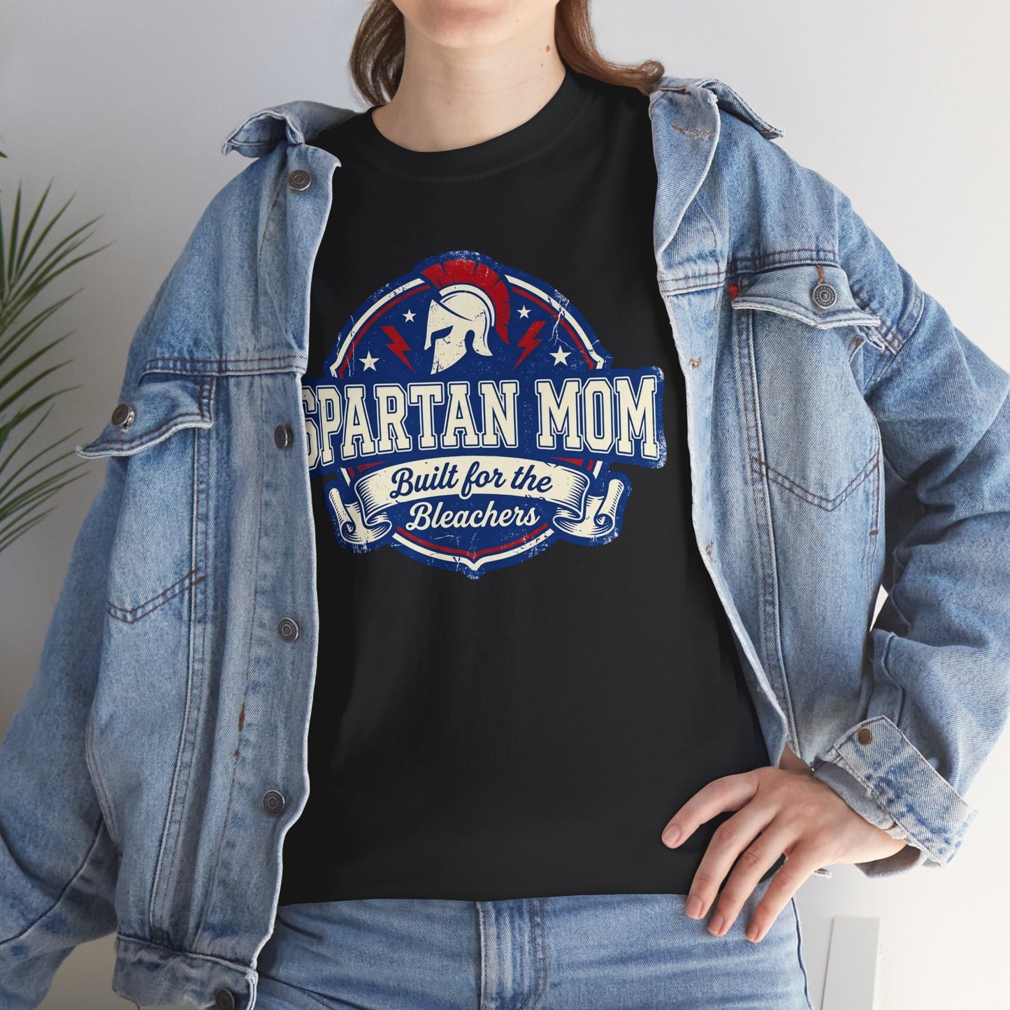 Spartan Mom T-Shirt - Built for the Bleacher, School Spirit Mom Tee