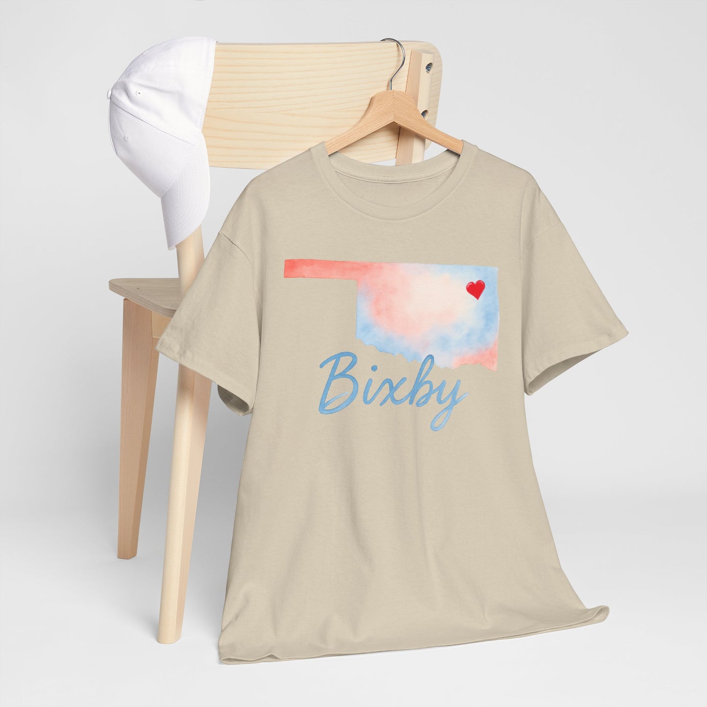 Bixby OK Heart Watercolor Gildan Tee