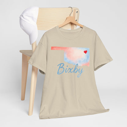 Bixby OK Heart Watercolor Gildan Tee