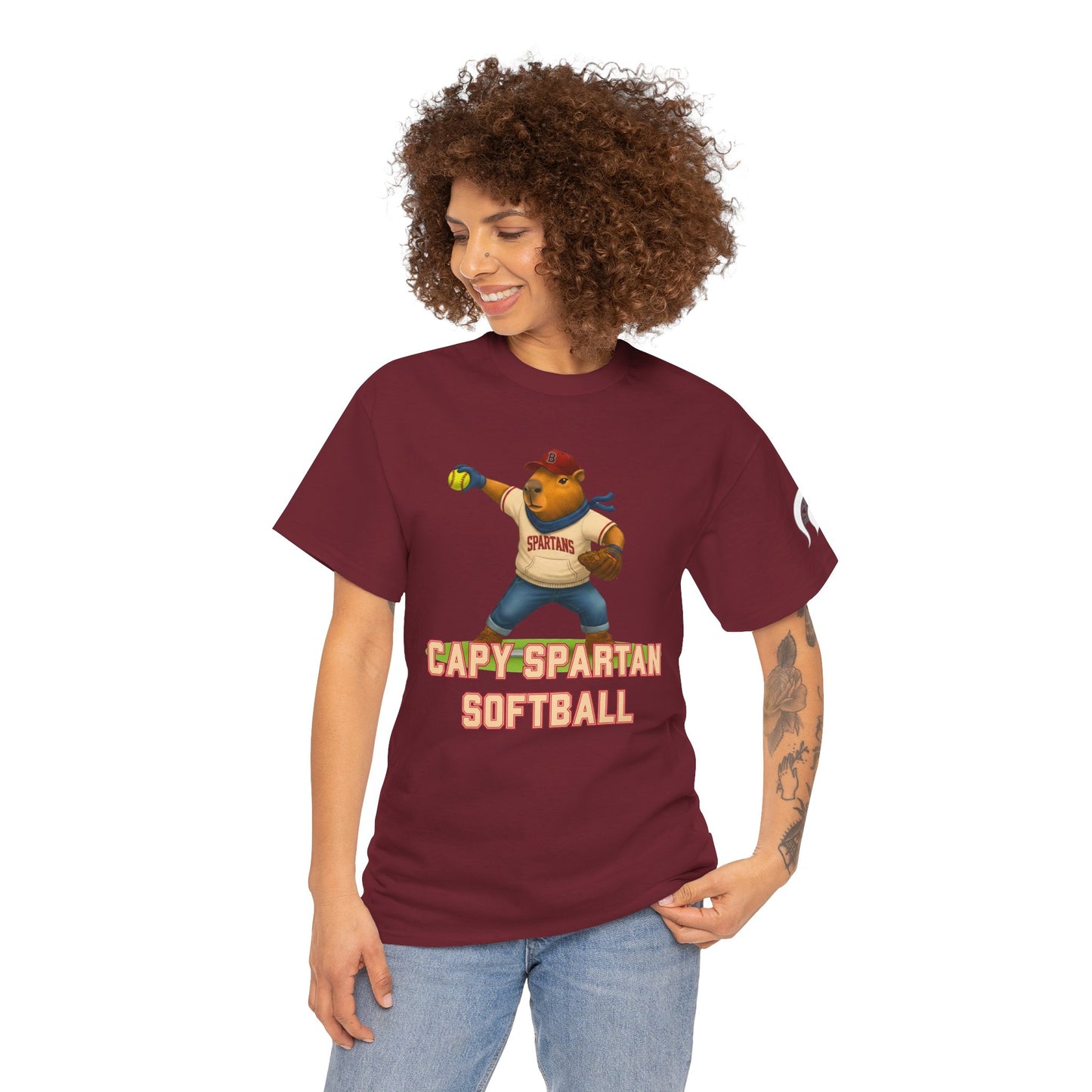 Capy Spartan Softball Gildan Tee