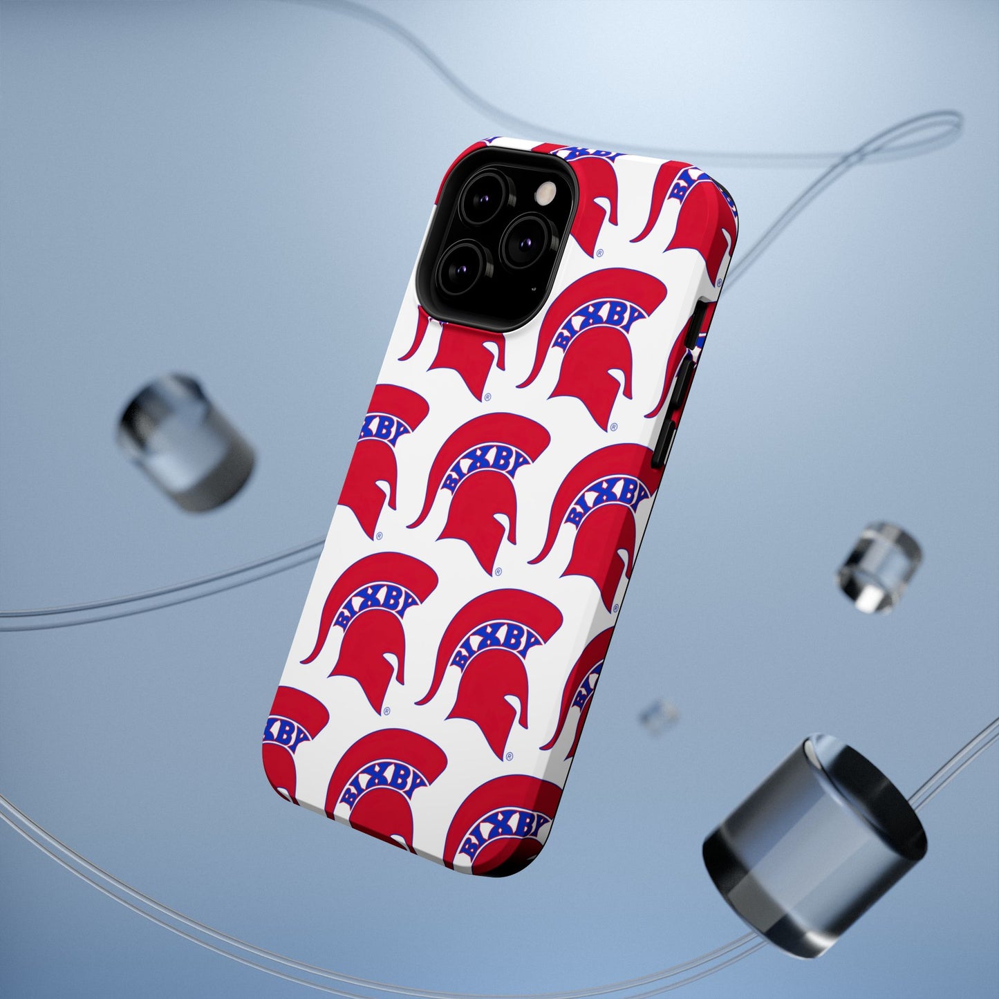 Bixby Spartan Red Logo Impact Resistant iPhone Case