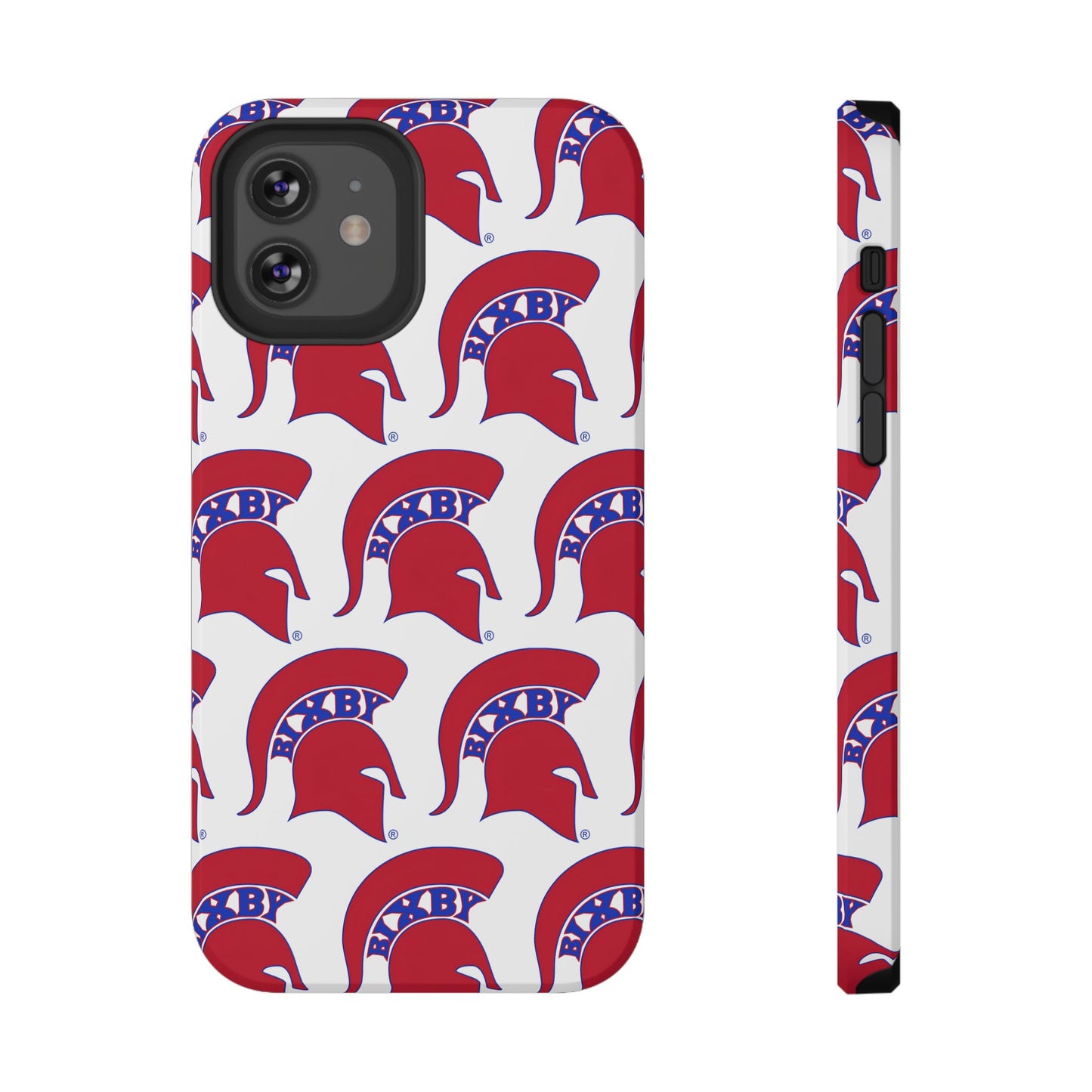 Bixby Spartan Red Logo Impact Resistant iPhone Case