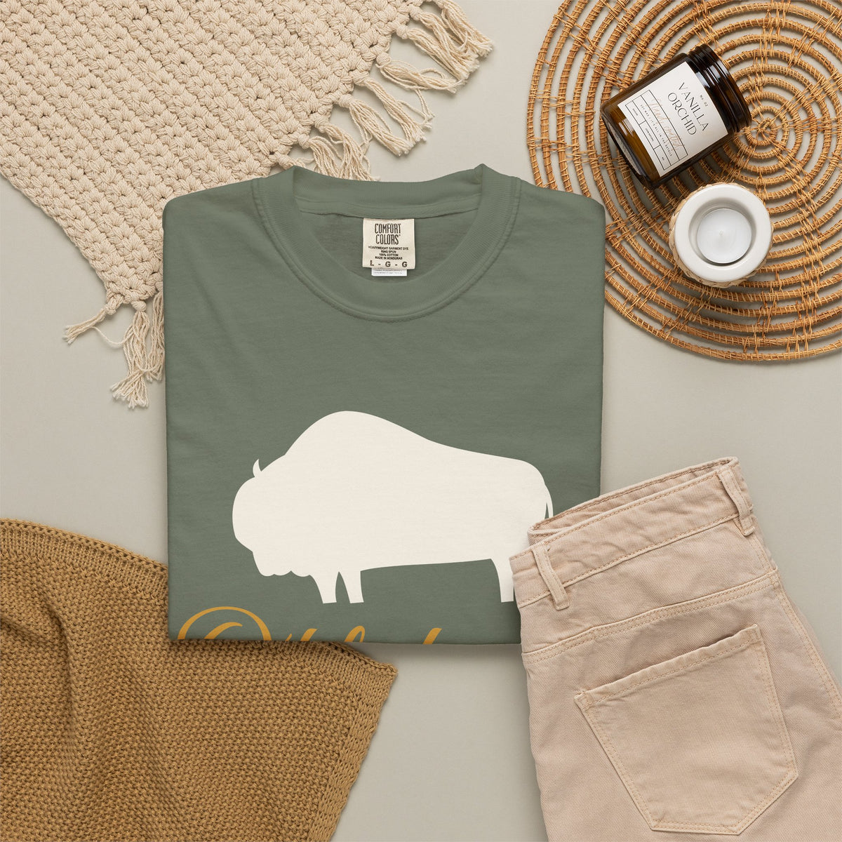 Oklahoma Bison Tee | Comfort Colors