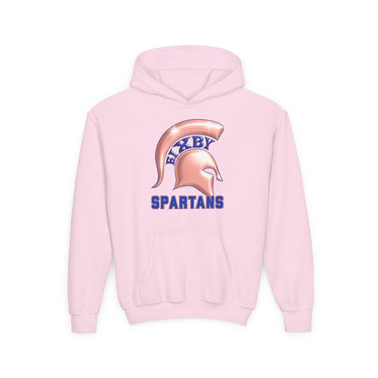 Bixby Spartan Metallic Rose Gold Youth Gildan Hoodie