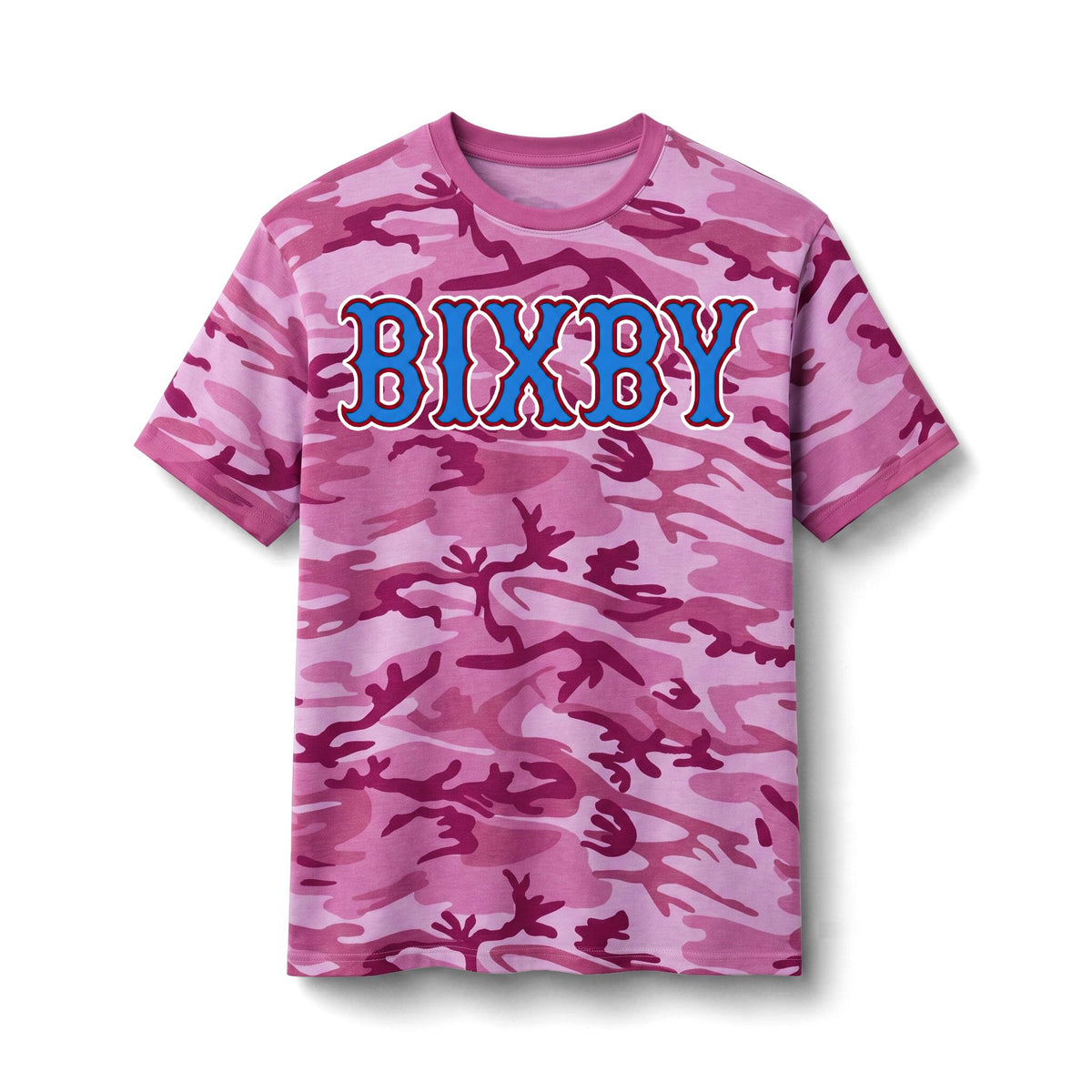 Bixby Spartans Camo - Vintage Collegiate Print Cotton T‑ Tee