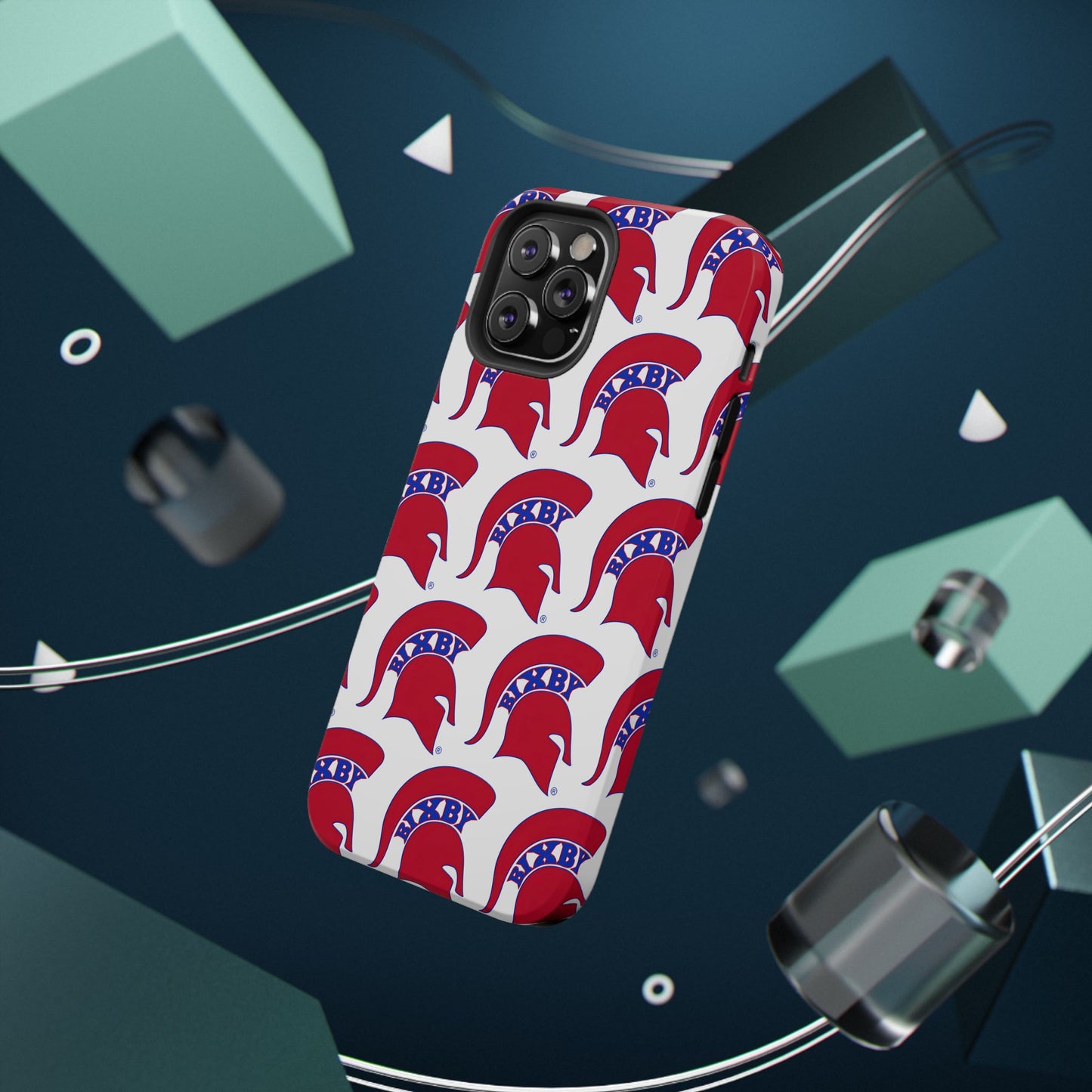 Bixby Spartan Red Logo Impact Resistant iPhone Case