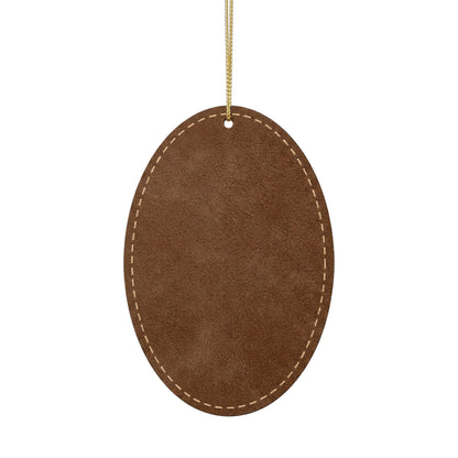 Bixby Garden Script Engraved Leatherette Ornament