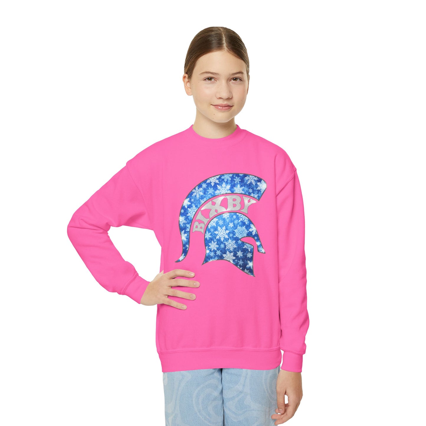 Bixby Spartan Winterfrost Youth Gildan Sweatshirt