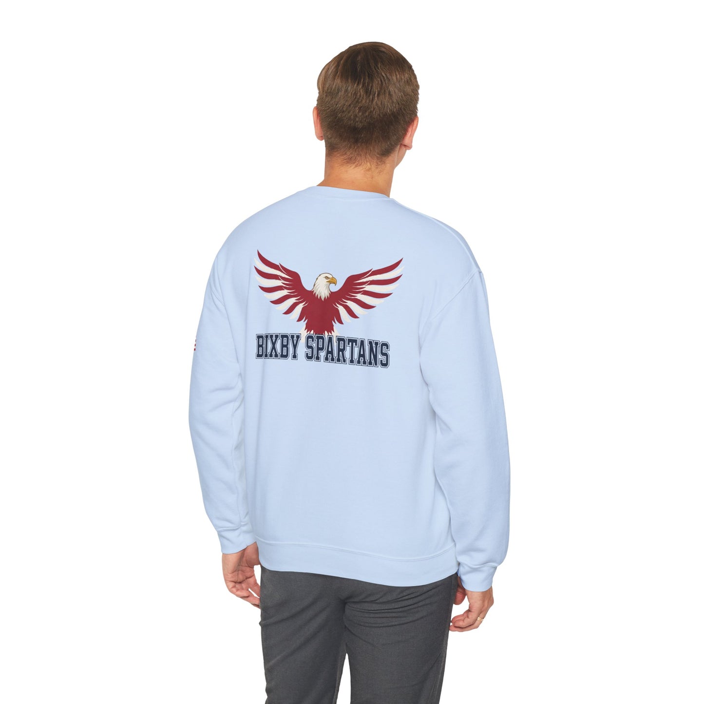 Bixby Spartan Patriotic Eagle with Spartan Logo and Sleeve Print