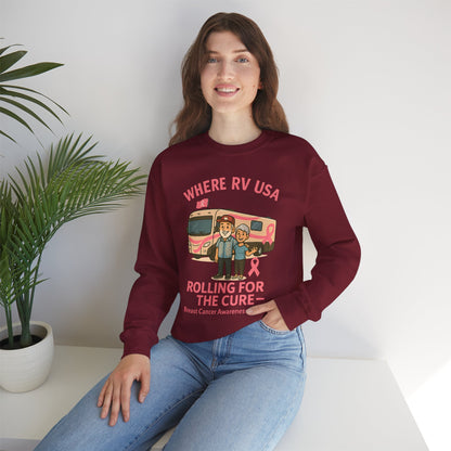 Where RV USA Breast Cancer Awareness Gildan Sweatshirt