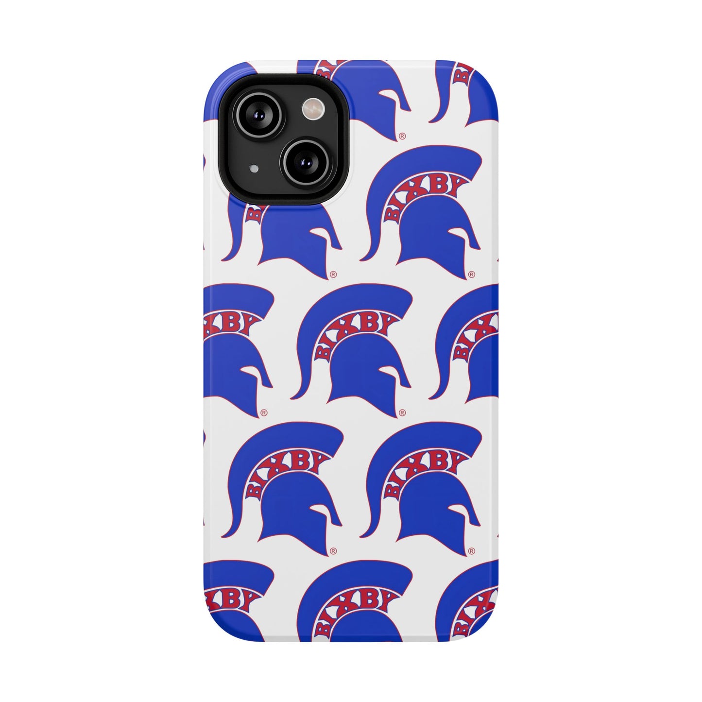 Bixby Spartan Blue Logo Impact Resistant iPhone Case