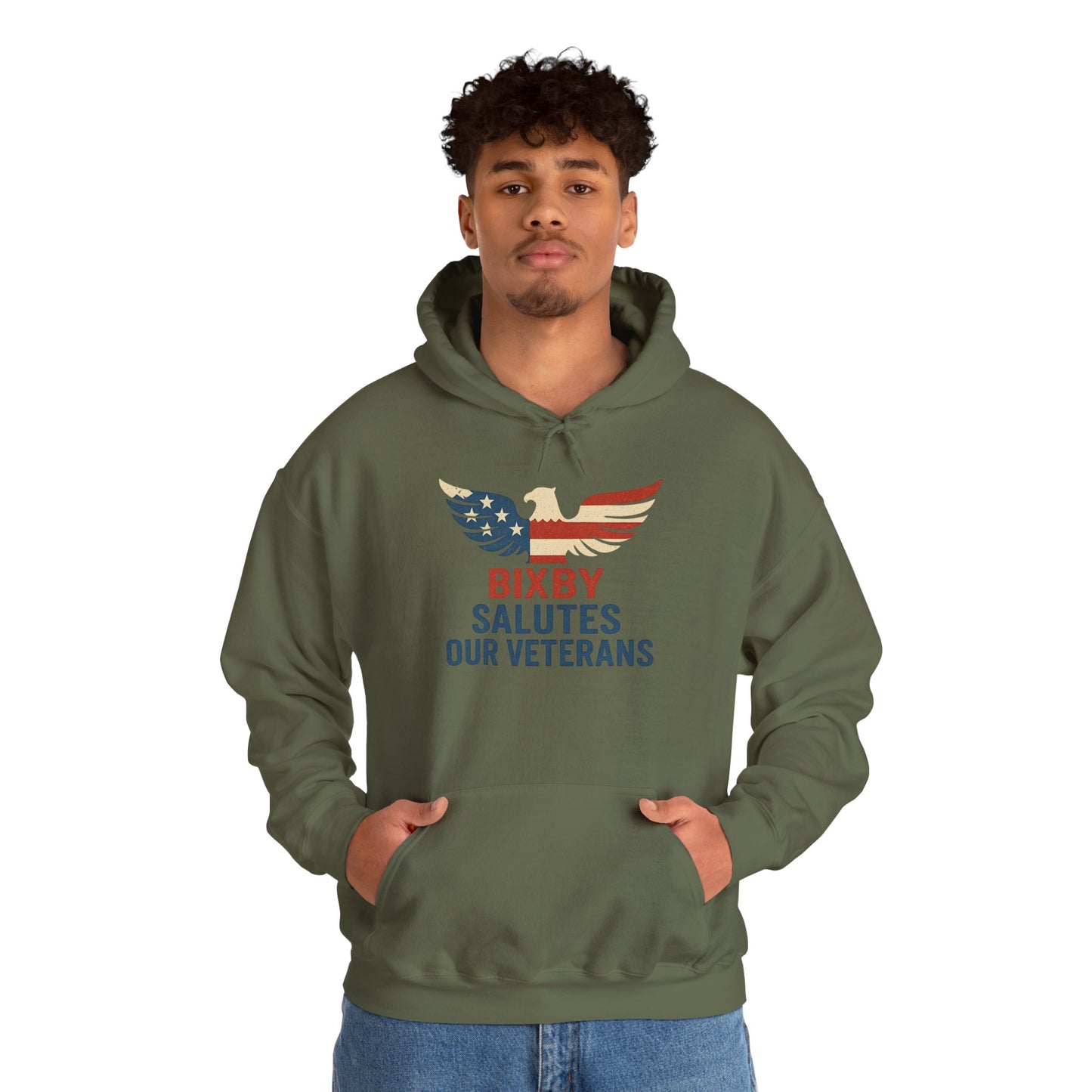 Bixby Salutes Our Veterans Gildan Hoodie