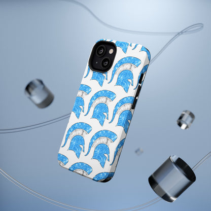 Bixby Spartan Blue Bling Logo Impact Resistant iPhone Case