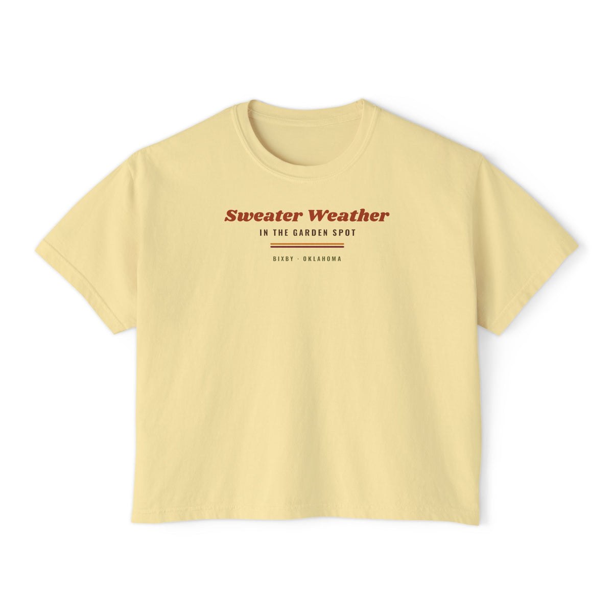 Sweater Weather in the Garden Spot Boxy Comfort Colors Tee
