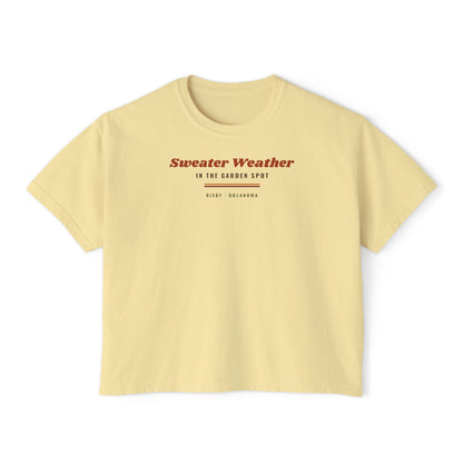 Sweater Weather in the Garden Spot Boxy Comfort Colors Tee