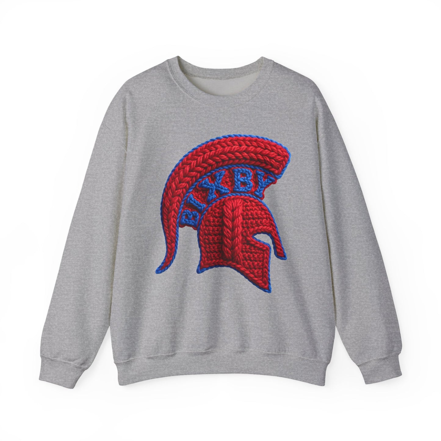 Red Spartan Helmet BIXBY Knit-Style Printed Design